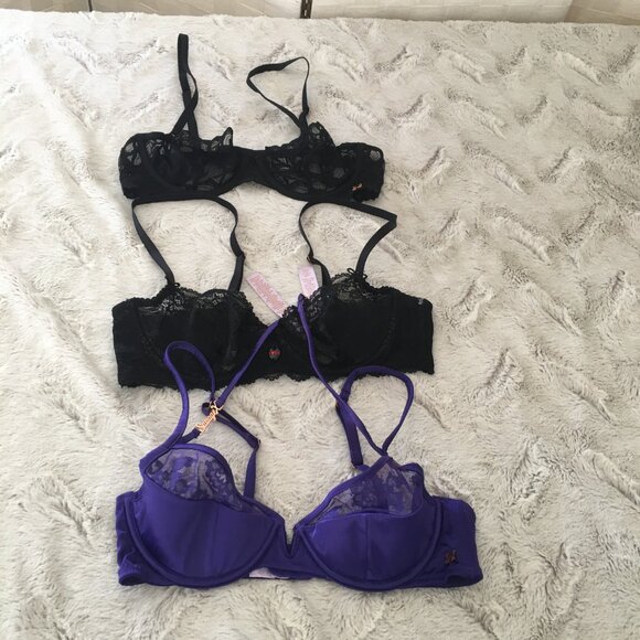 savage x fenty 3 lace bra's size 34 B - Picture 2 of 6